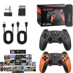 20000+ Games,2025 Retro Home Game Console Wireless Double Handle PSP Arcade Double TV Game Console Plug and Play Video Game Stick, HDMI Output TV128G