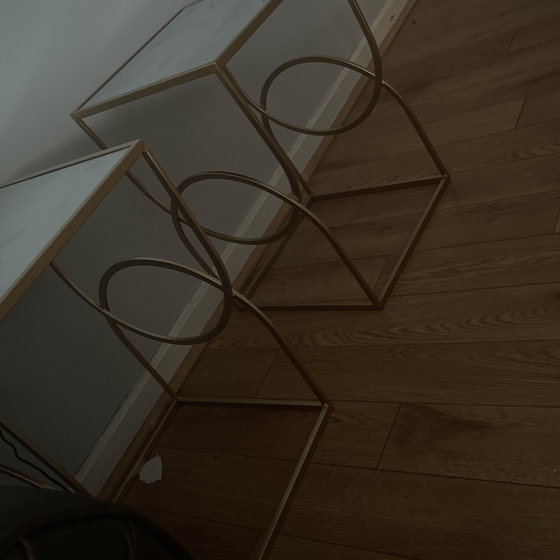 2 Side Tables // Nightstands With Mirror On Top