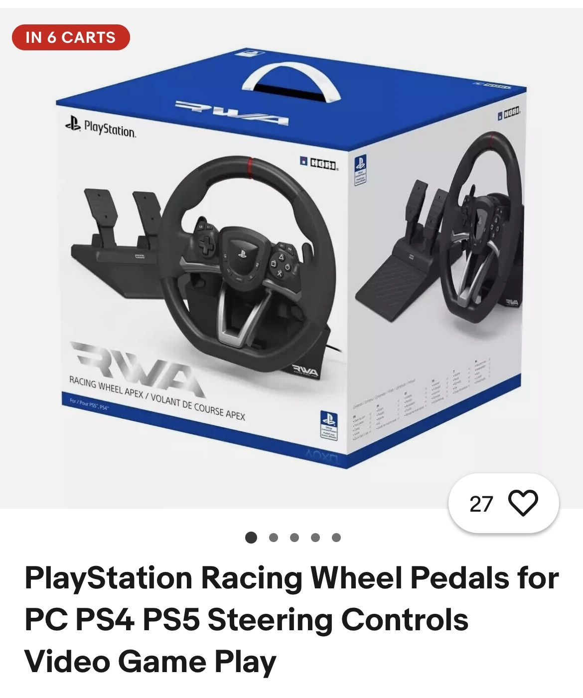 Ps5/ps4 Steering Wheel And Pedals