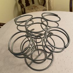 5 Bottle Metal Wine Bottle Countertop Table Top  Holder Stand
