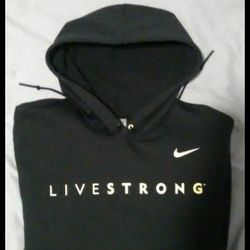 Nike FIT THERMA Sweater. Track top. Hoodie, sweatshirt. Nike FIT, Fitted Mens Medium. LIVESTRONG