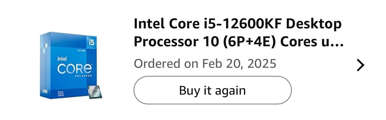Intel i5 12600kf Desktop 4.9ghz 125w