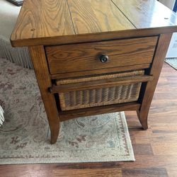 Oak End Table 