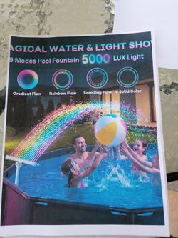 Solar pool fountain