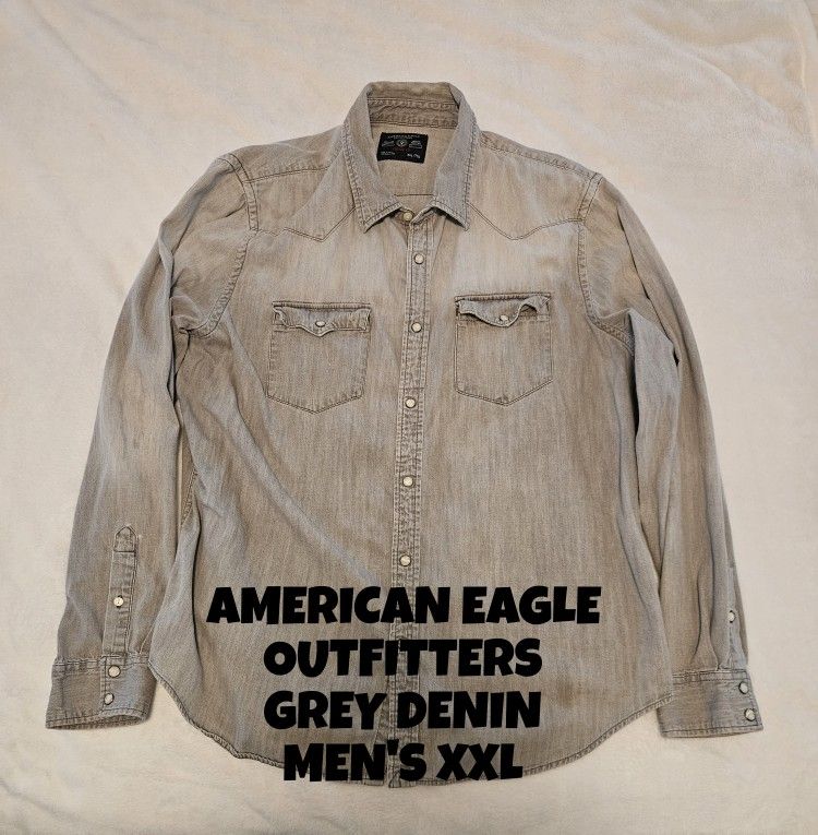 AMERICAN EAGLE OUTFITTERS WESTERN SHIRT, MEN'S XXL