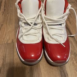 Slightly Worn Jordan Cherry 11S High Include Note Box And Size 13