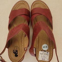 Red Shoes Women  Size 9.5 Wide US