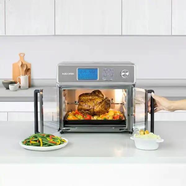 Kalorik MAXX Complete Digital 26-Quart 10-in-1 Countertop Air Fryer Oven,  15 Deluxe Accessories & 60-Recipe Hardcover Cookbook, 21 Presets, 1700W, St  for Sale in Chandler, AZ - OfferUp