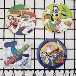 Set of 4 Disneyland Collectable Goofy's Kitchen Buttons $39 OBO