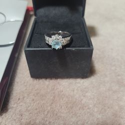 PANDORA  BLUE STONE RING SIZE 9/10. NEW/UNUSED