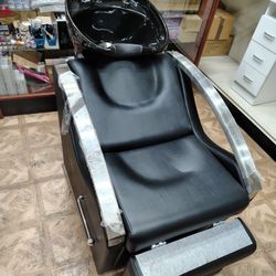 🧼 Hair Washing Salon Chair with Built-In Sink 💇‍♀️🖤
