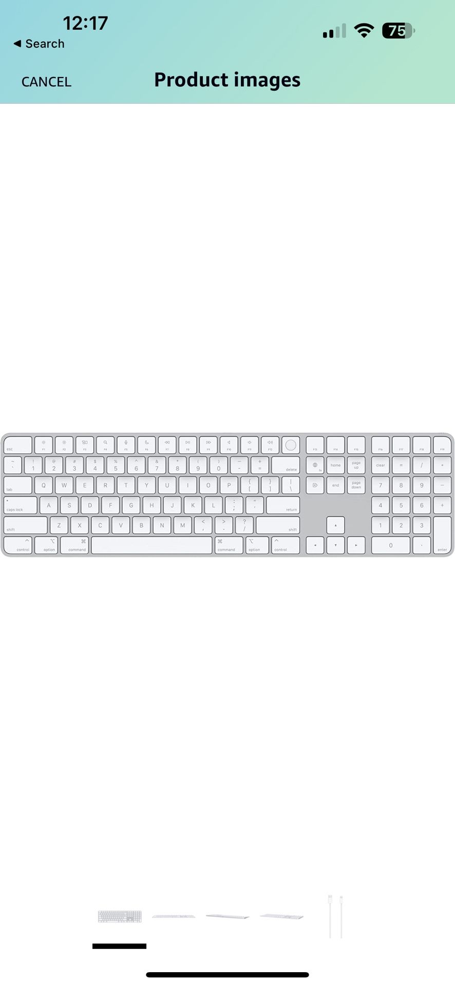 Apple Magic Keyboard with Touch ID and Numeric Keypad for Mac Computers Silicon (Wireless, Rechargable) - US English - White Keys