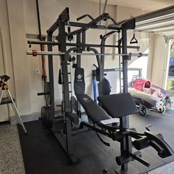 Smith Machine 2001 | Multi-Use Adj Bench | Gym Equipment | Fitness | Squat Rack | Excercise |🔴WEIGHTS AND BARBELL SOLD SEPARATELY 🔴 FREE DELIVERY 🚚
