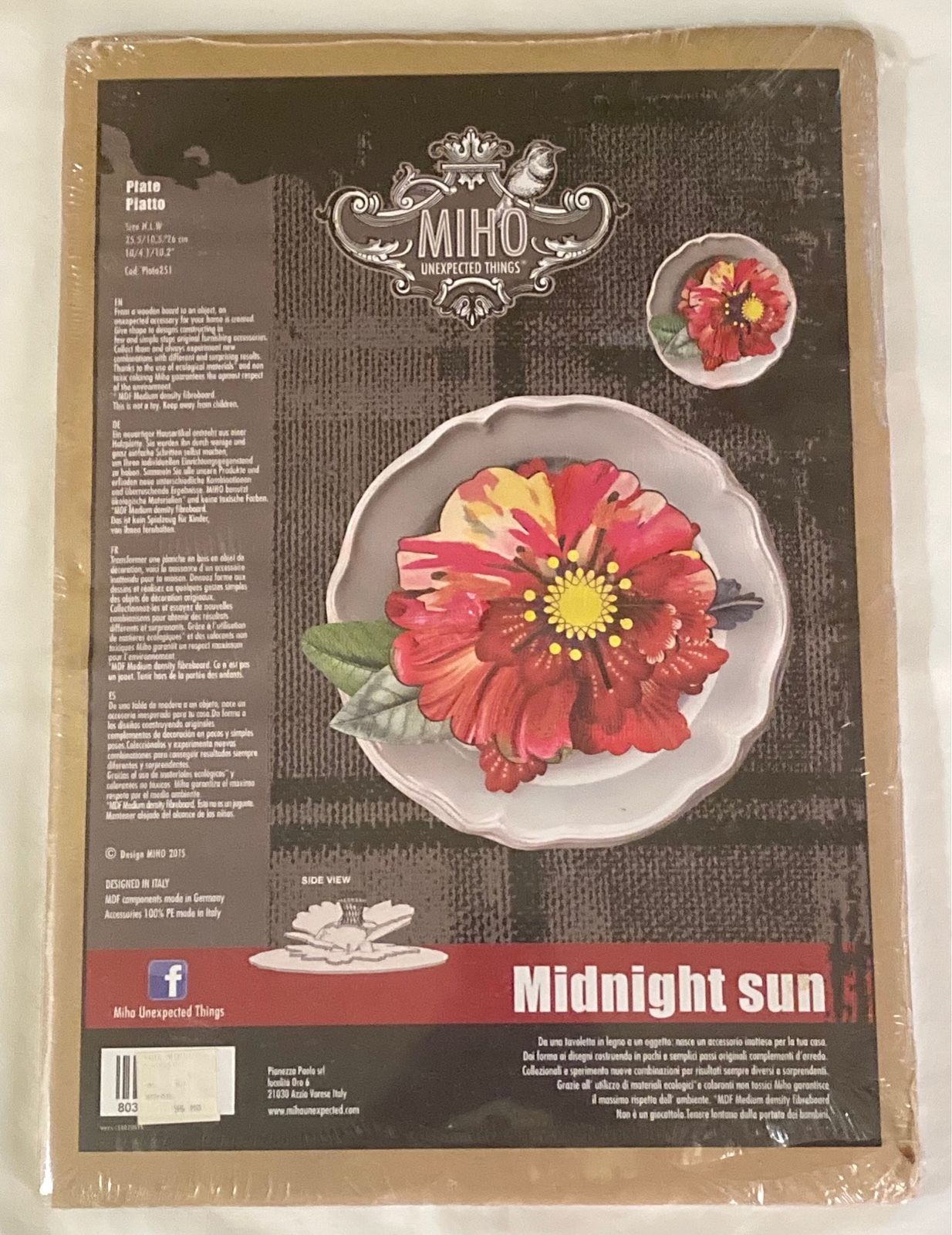 MIHO Unexpected Things Midnight Sun flower sculpture art kit plate home decor