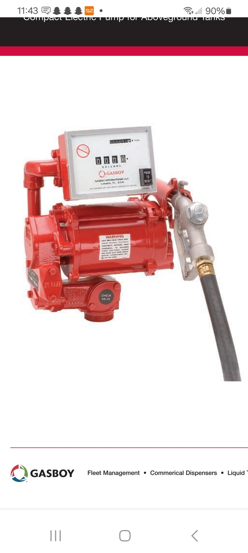 GASBOY pumps
