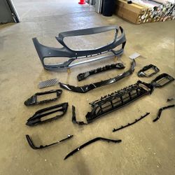 For Mercedes Benz C300 C450 C43 Front Bumper 2015-2020 Amg 63 Lci style 