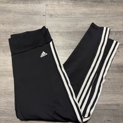 Adidas Sweatpants Jogger Pants Womens Large  Black Aeroready Running #1806
