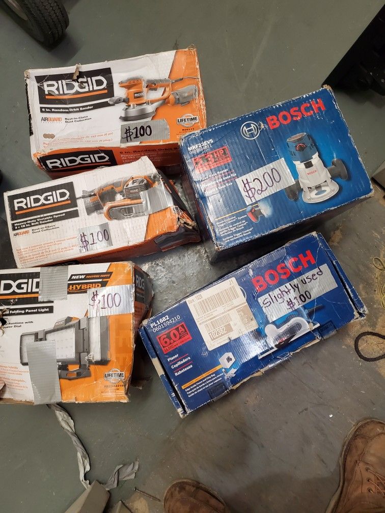 Bosch And Ridgid Power Tools