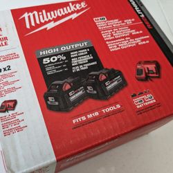 M18 Milwaukee XC 6.0 HIGH OUTPUT Battery 2 PACK Starter Kit 