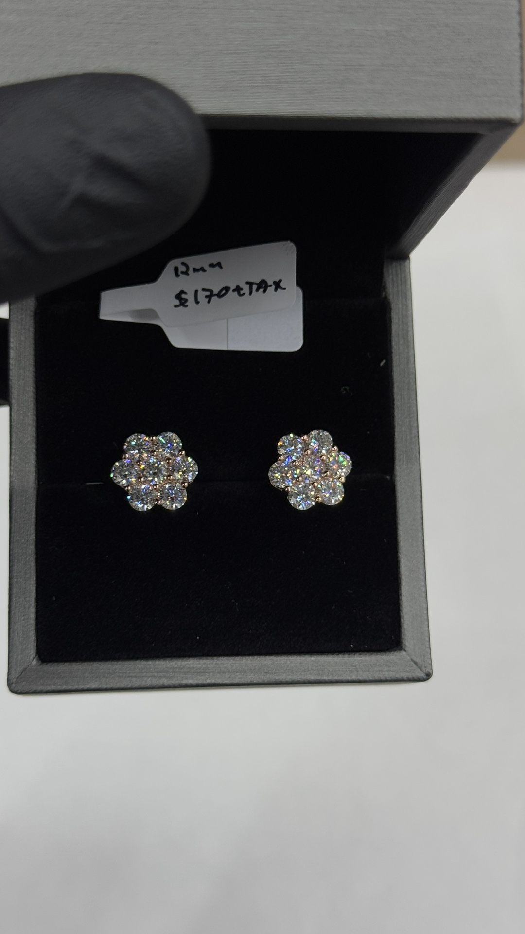 Moissanite Rosegold Earring Flower