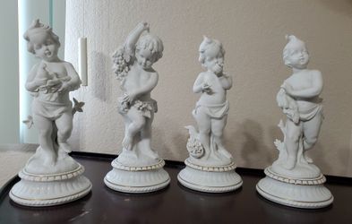 VINTAGE  BISCUIT Y PORCELAINE 4 Estaciones