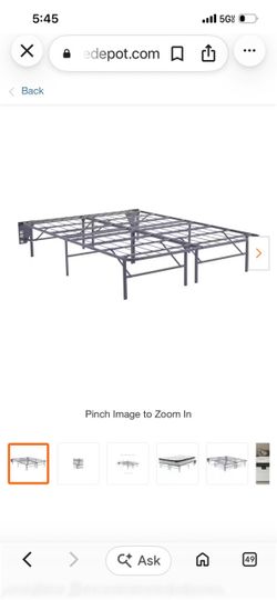 Ashley cal king folding metal platform bed frame