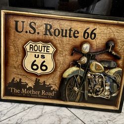 Vintage Route 66 Wooden Signs