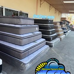 Sweet Dreams Blue Gel King Size Mattress And Boxspring Bed Set New 