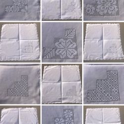 Linen Embroidered Napkins: Handmade Hardanger 