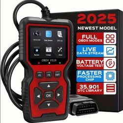 Professional OBD2 Scanner Tool for Engine Fault Code Reader, Battery Tester, I/M Readiness, 9 Language Support, Compatible with All Vehi