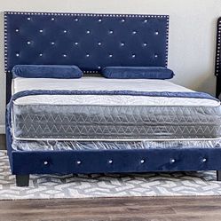 King Size $399 Complete Bed Frame With New Mattress/Fast Delivery