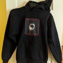 2017 Solar Eclipse Hanes Black ComfortBlend ® EcoSmart ® Youth Hooded Sweatshirt P473