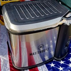 Masterbuilt XL Electric Fryer Boiler Steamer Silver Black Basket Lid Drain Valve