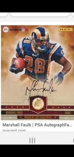 Marshall Faulk Autograph Football