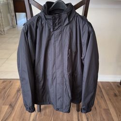 Nordictrack Performance Winter Jacket Men’s Medium Black With Detachable Hood