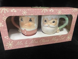 Johanna Parker Mr and Mrs Claus Mug Set