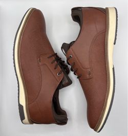 ALDO Dress Shoes Mens 13 Brown Oxford Derby Lawson Texture Faux Leather Sneaker