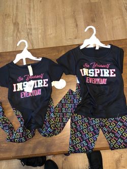 Girls sets sizes 2 t & 4 t new 8.00 each