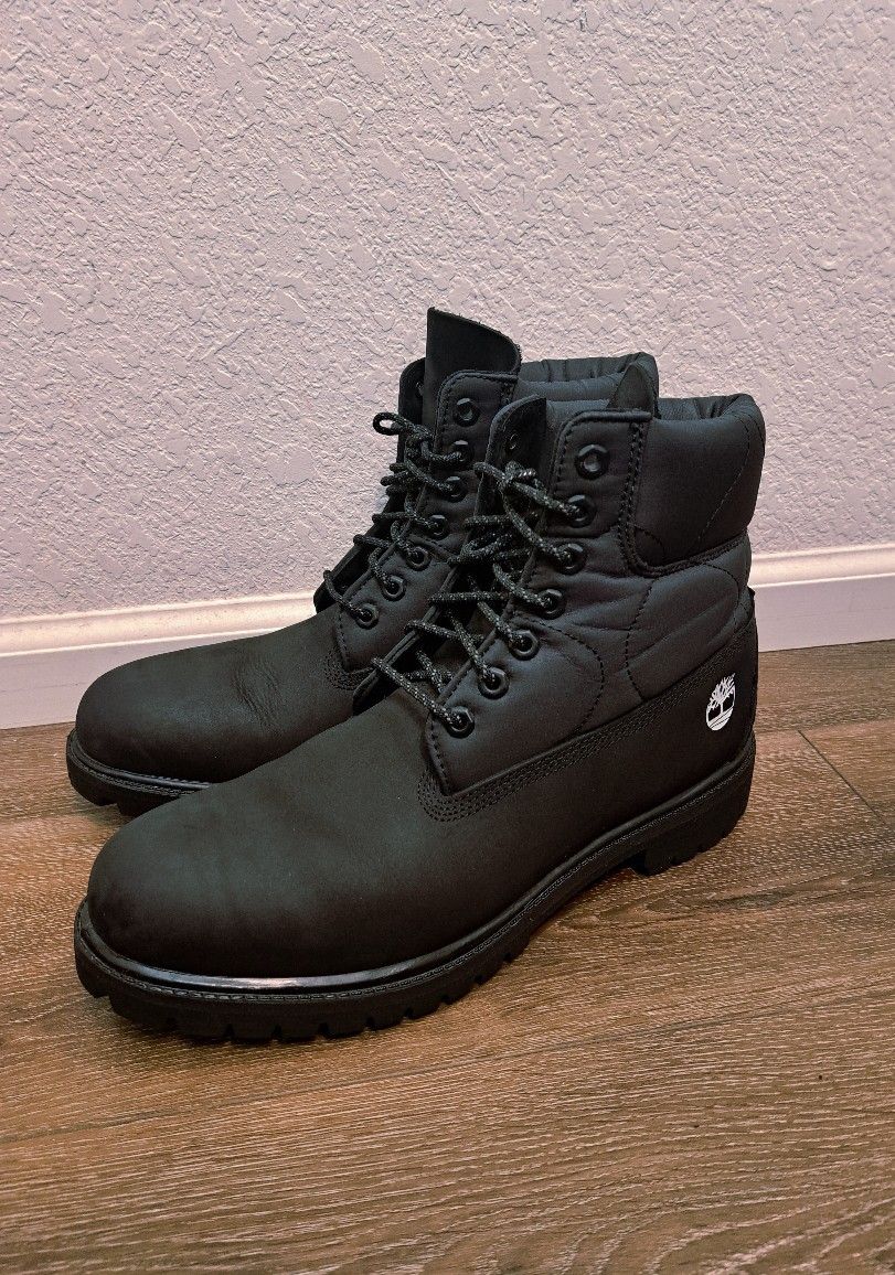 Rare To Find Black  Mens Timberland Boots Excellent For Winter U S Size 11