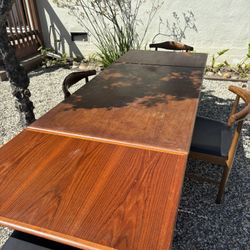 Vintage Solid Teak Table and Chairs