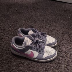 purple pink and white dunks 8.5 woman’s 