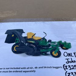 John Deere Twin Bagger With A Blower For Riding Lawn Mower