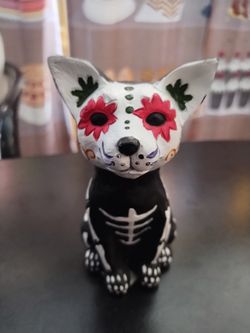 5" Day of the Dead Cat Figurine
