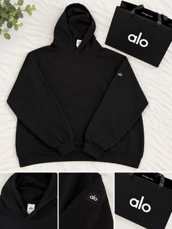 Alo Black Pullover Hoodie Men
