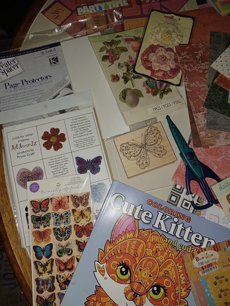Scrapbooking Stuff In Container