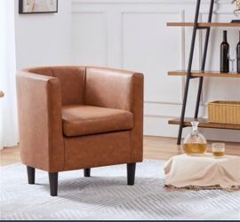 Barrel Chair Modern Tub Club Chair Upholstered Armchair $125