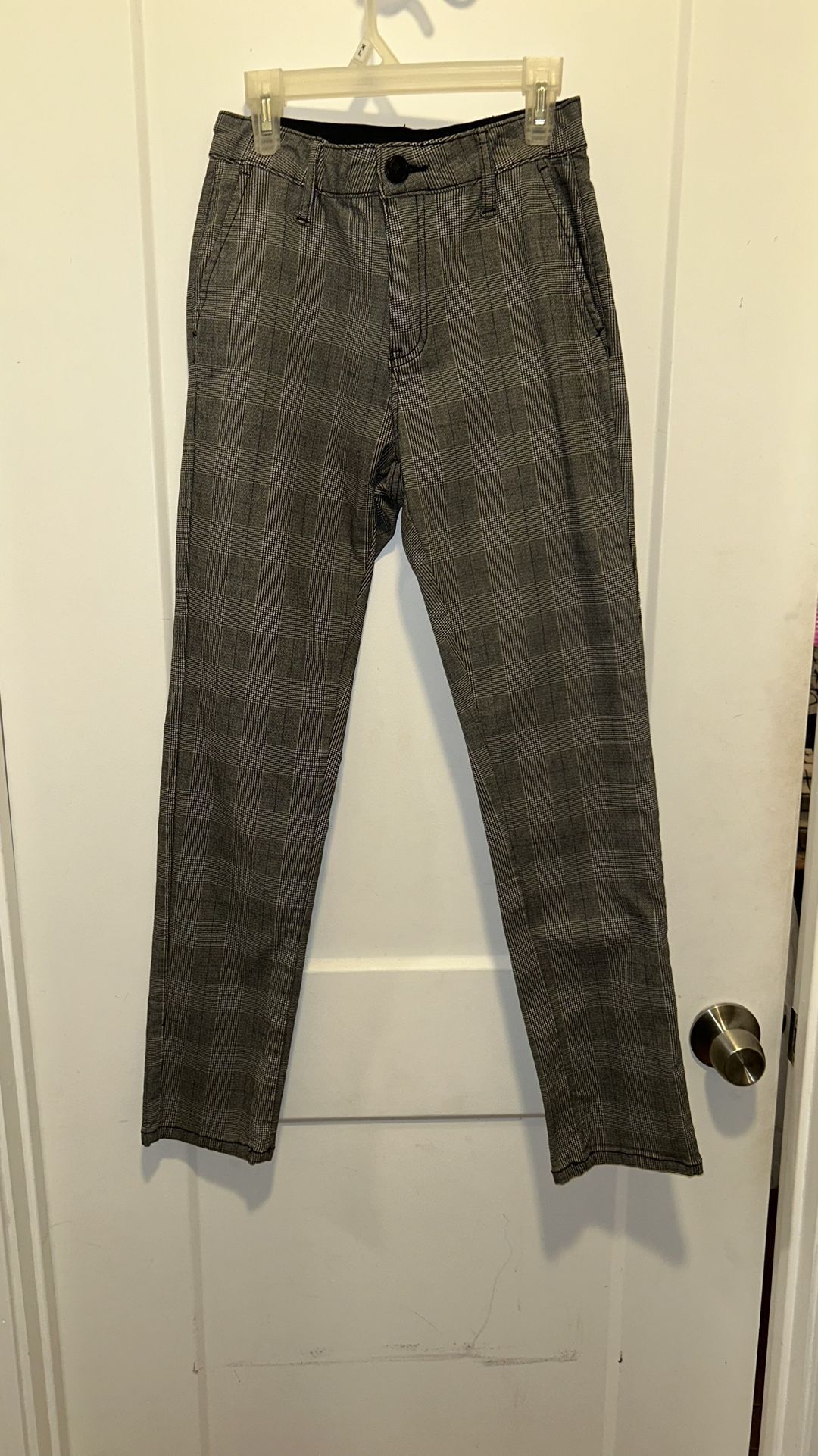 Gray And Blue Slim Pants For Boys