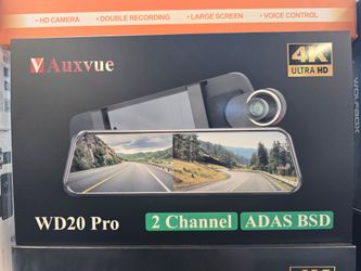 2 Channel Rearview Mirror DVR with dash cam