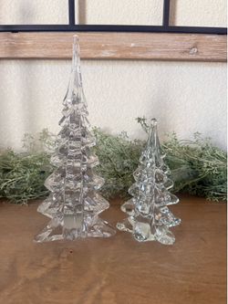Vintage Napcowear glass Christmas trees