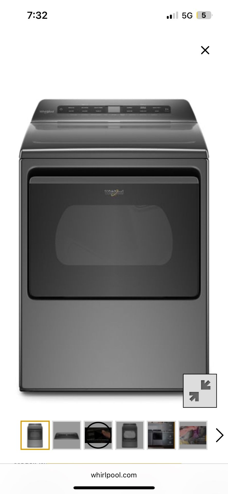 Whirlpool washer and dryer set